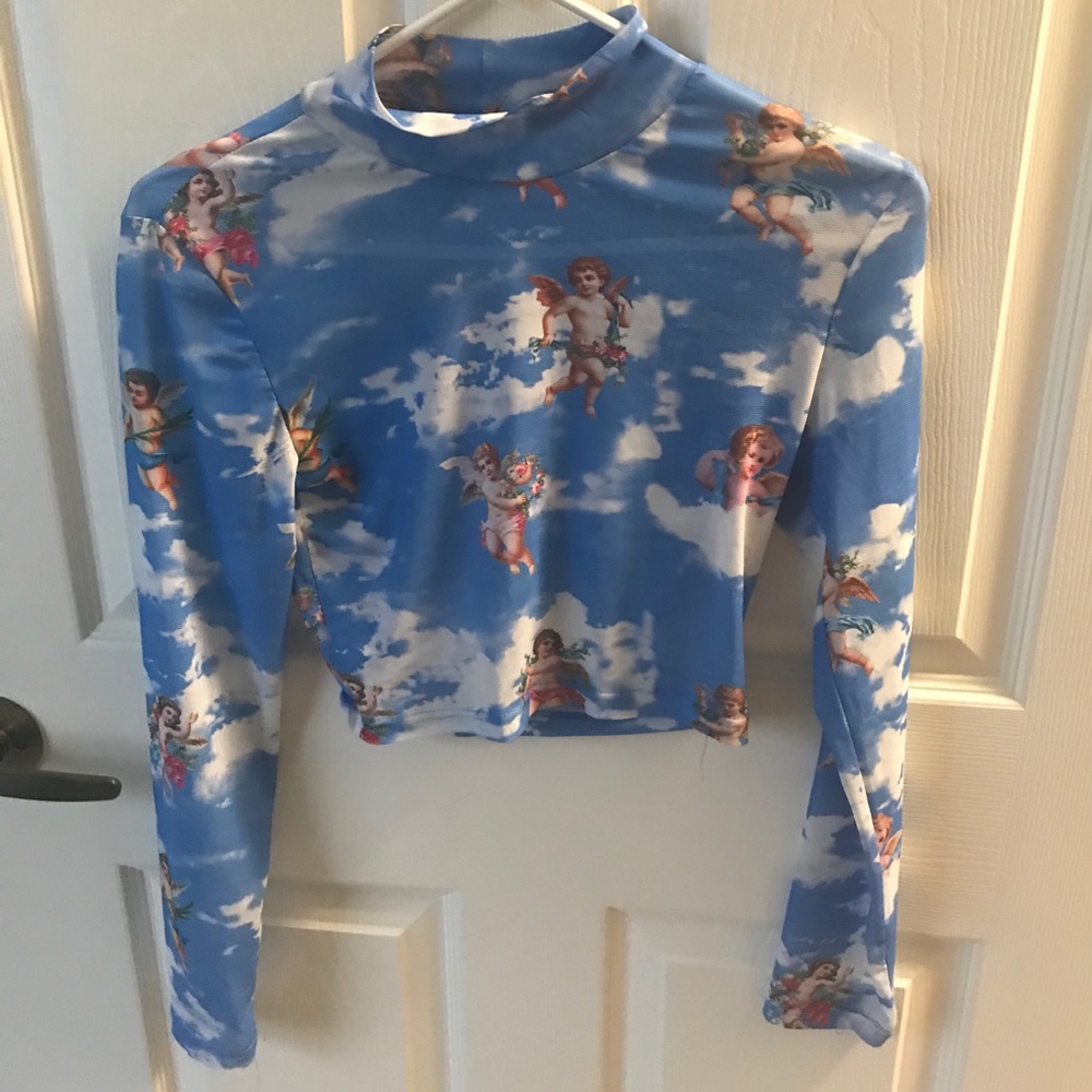 See through long sleeve shirt